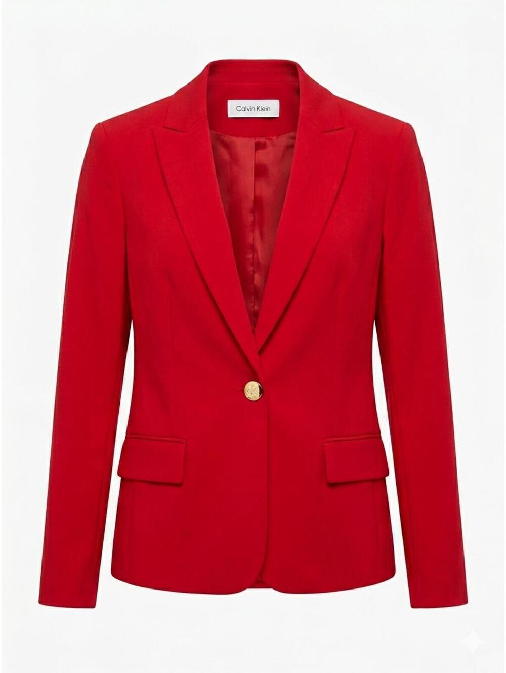 Calvin Klein Women's Red Blazer Size 8